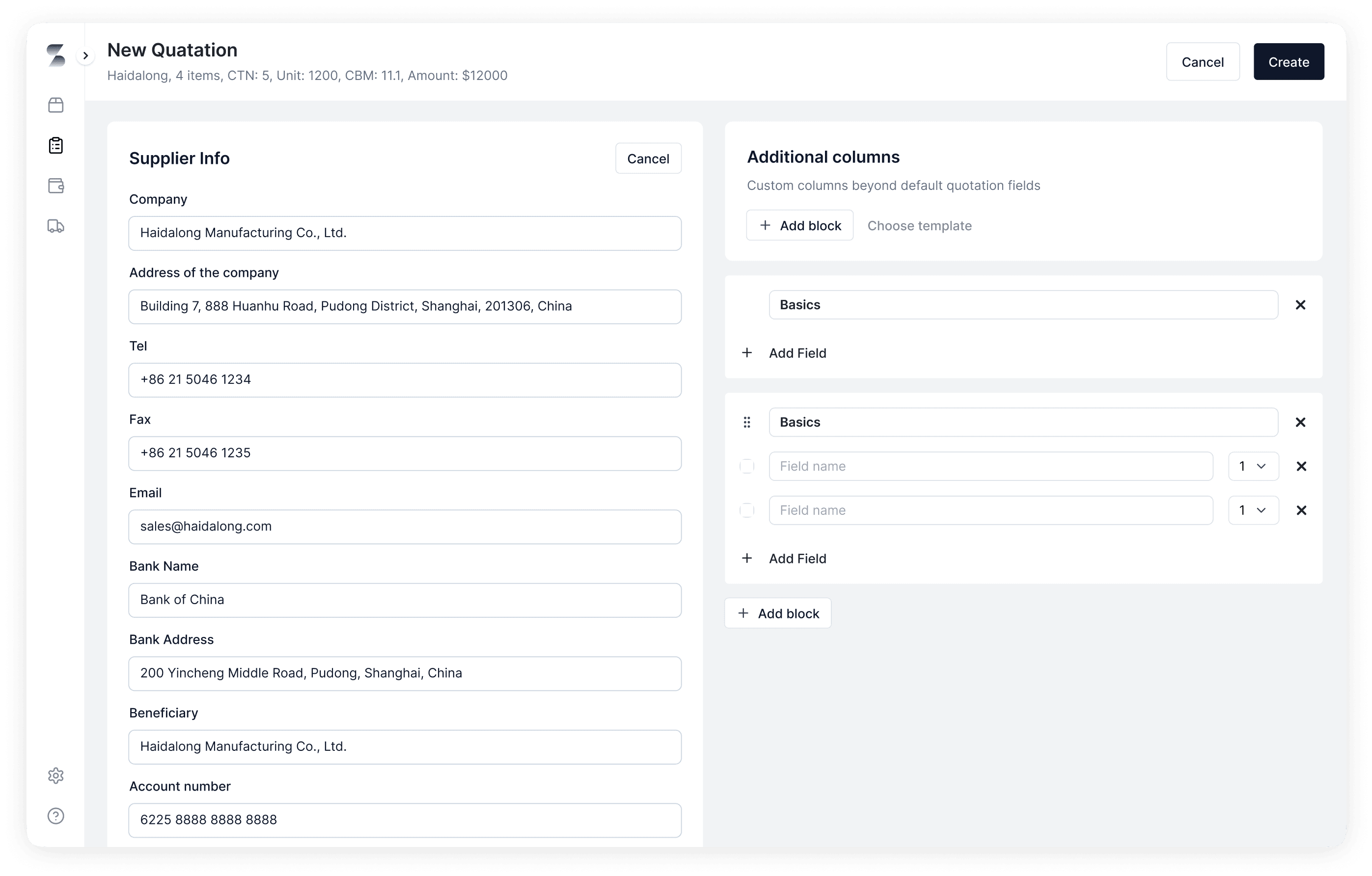 Export orders in a convenient format